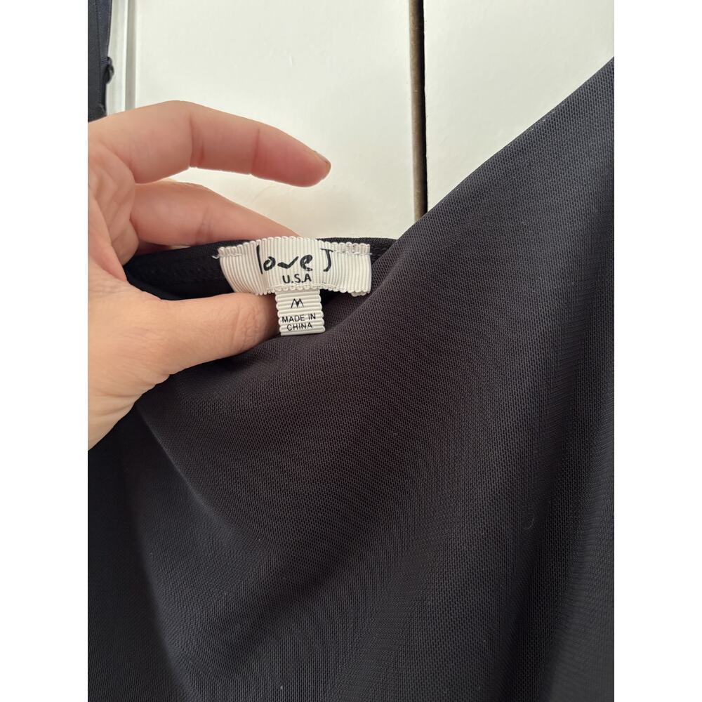 Love J Black Ruched Sleeveless Dress Medium - Picture 6 of 8